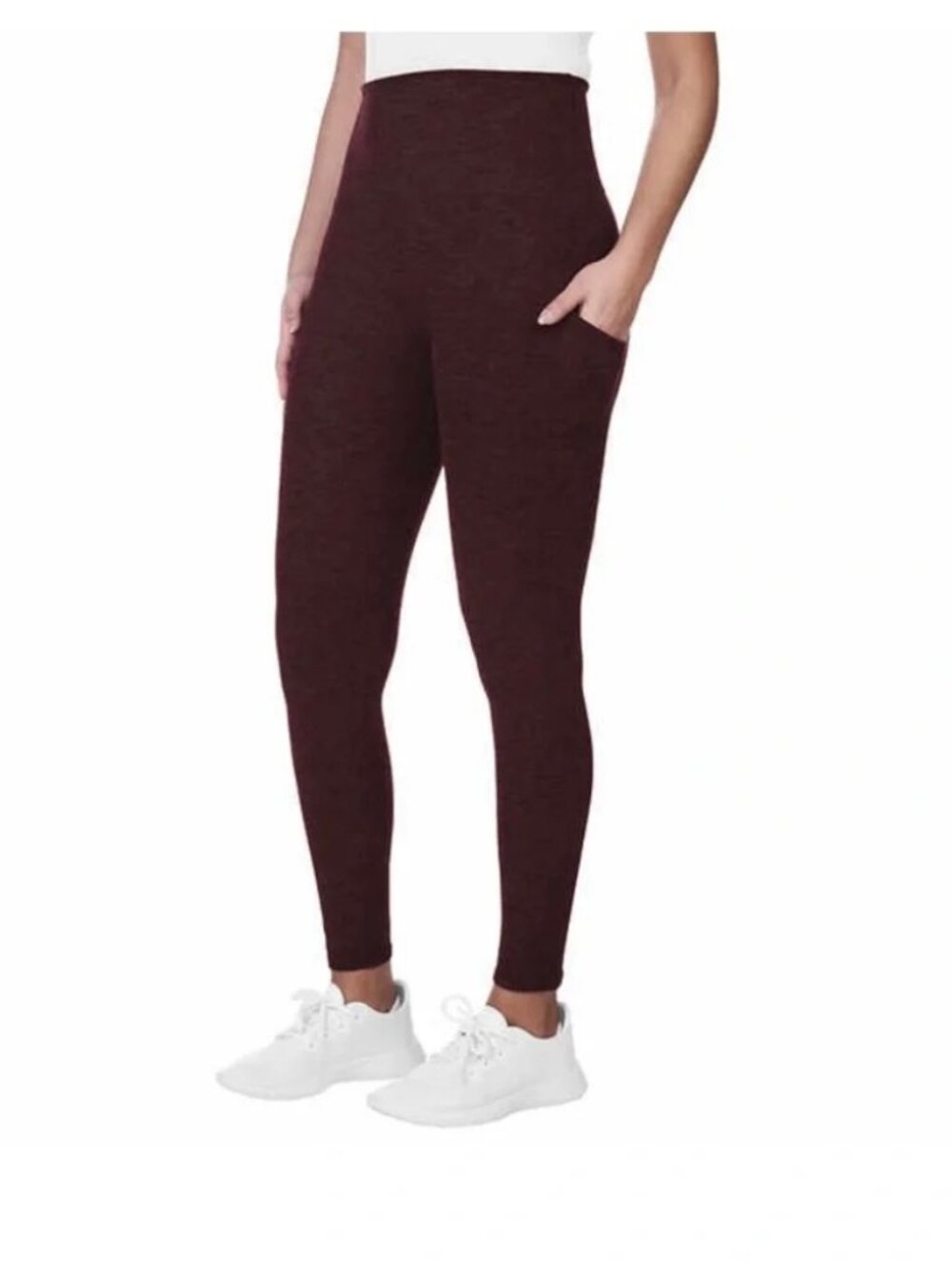 NWT Kirkland’s Signature brushed leggings in dark red, size medium